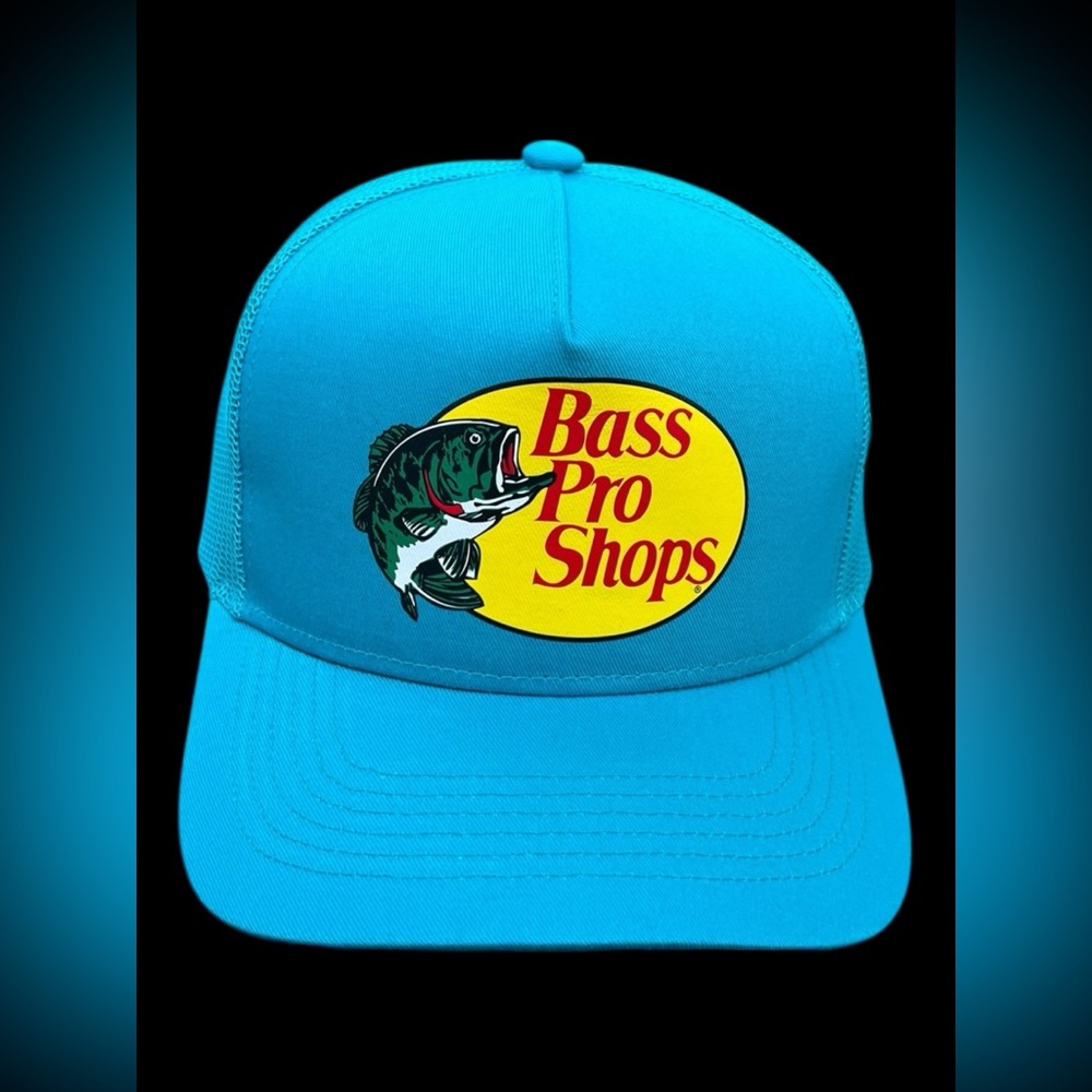 New With Tags Turquoise Bass Pro Shops Mesh Trucker Hat
